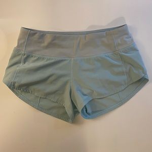 Women’s lululemon speed up short 2.5 light blue